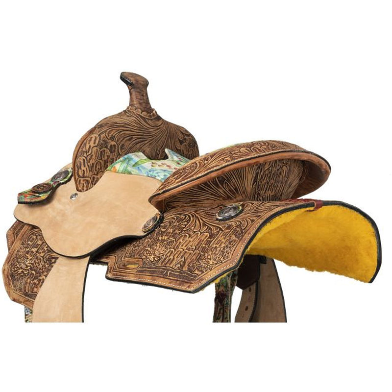 Tough 1 Cactus 12in Youth Barrel Saddle