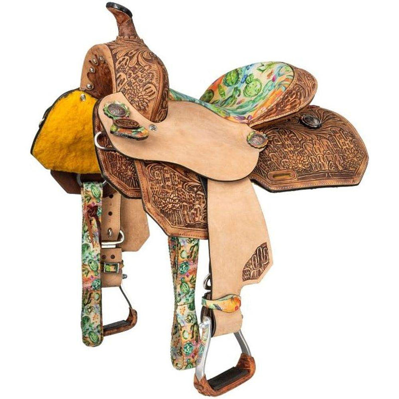 Tough 1 Cactus 10in Youth Barrel Saddle