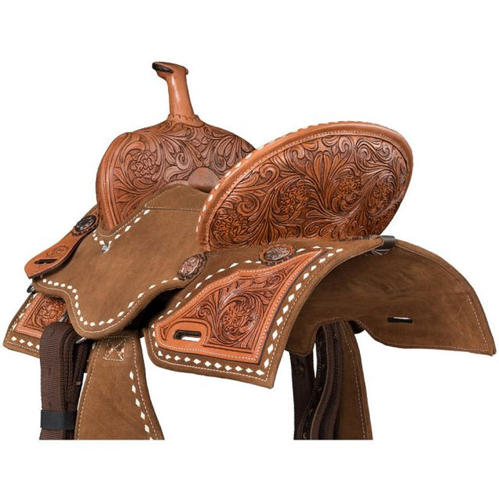 Tough 1 SB Brown 12in Youth Barrel Saddle