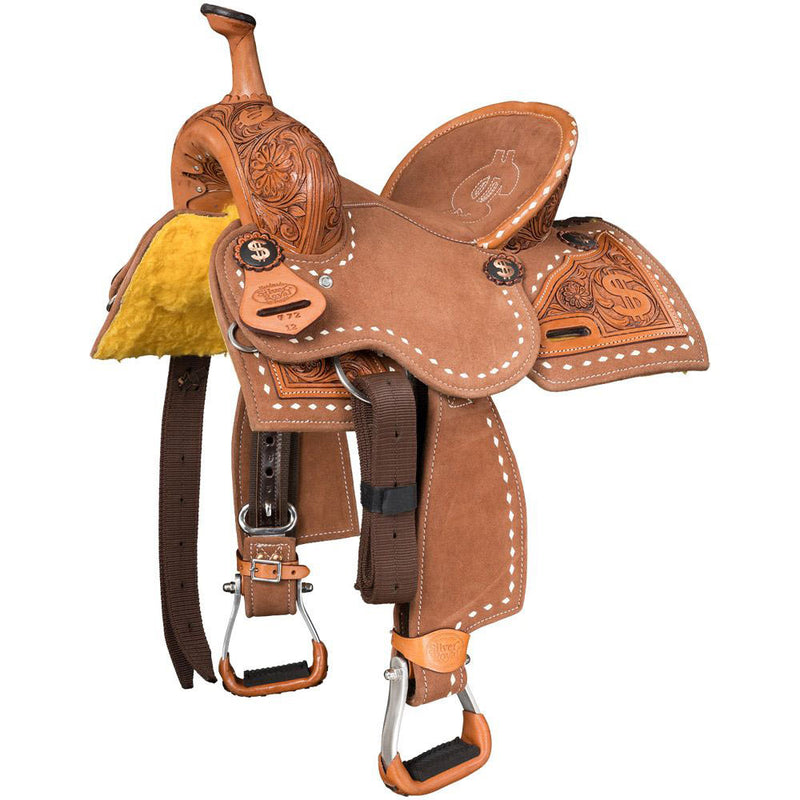 Tough 1 Cash Money Brown 14in Barrel Saddle