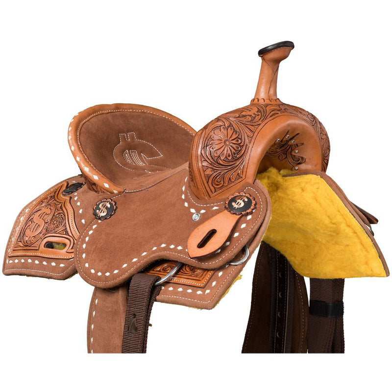 Tough 1 Cash Money Brown 14in Barrel Saddle