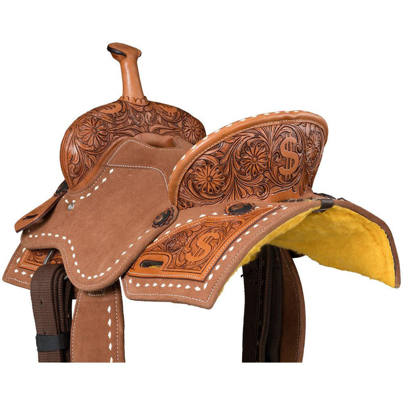 Tough 1 Cash Money Brown 14in Barrel Saddle