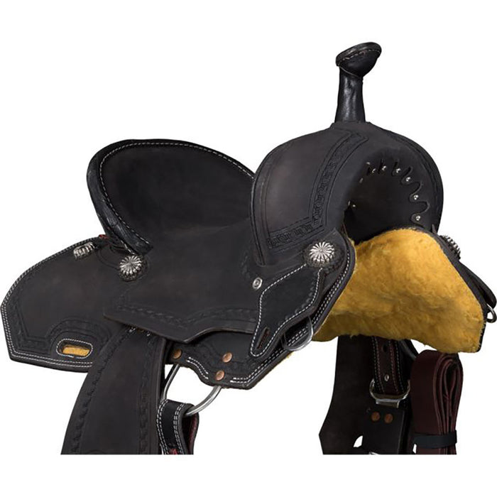 Tough 1 12in Dark Chocolate Brownsville Barrel Saddle