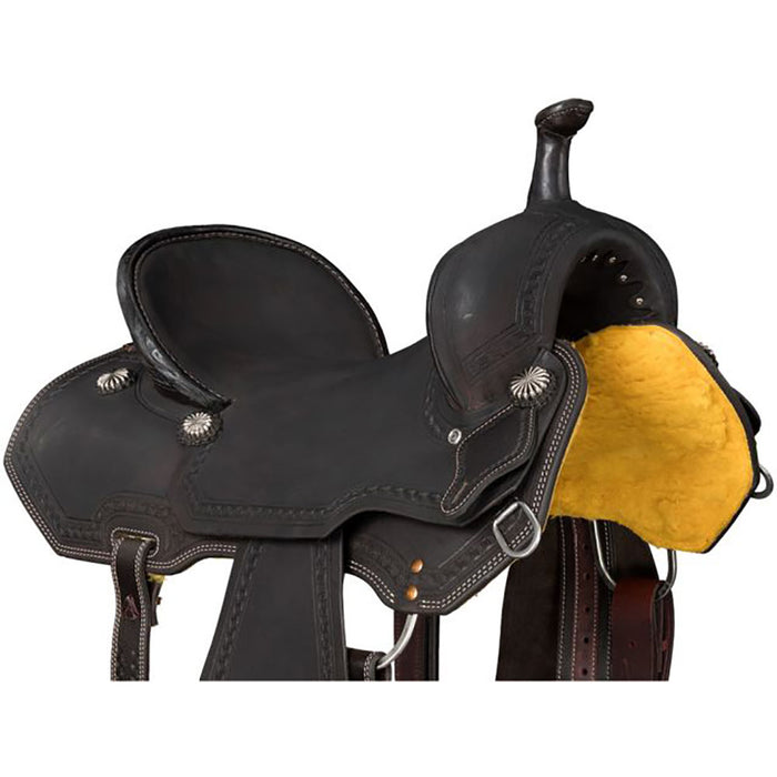 Tough 1 14in Dark Chocolate Brownsville Barrel Saddle