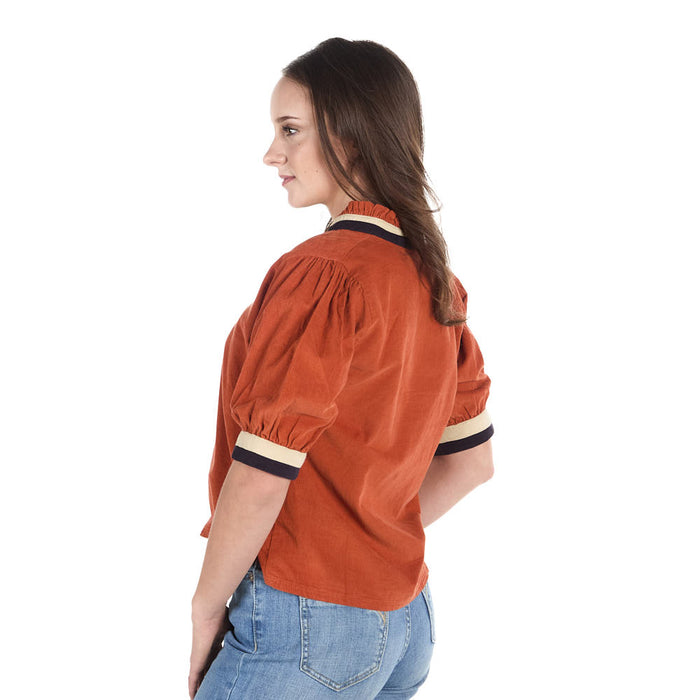 Thml Clothing Women’s Rust Puff Sleeve Top