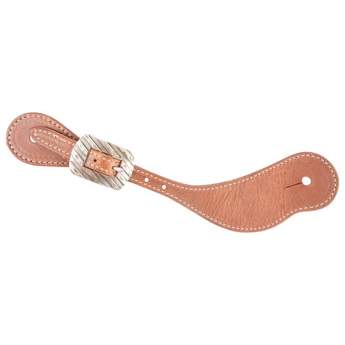 Martin Saddlery Natural Harness Leather Bandera Buckle Spur Straps