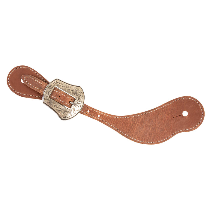 Martin Saddlery Natural Harness Leather Laramie Buckle Spur Straps