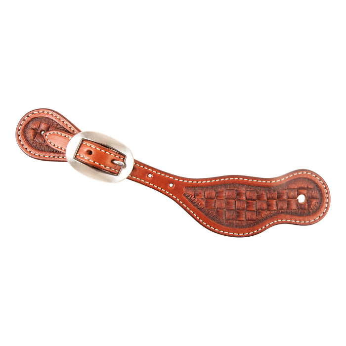 Martin Saddlery Chestnut Mini Course Basket Weave Spur Straps
