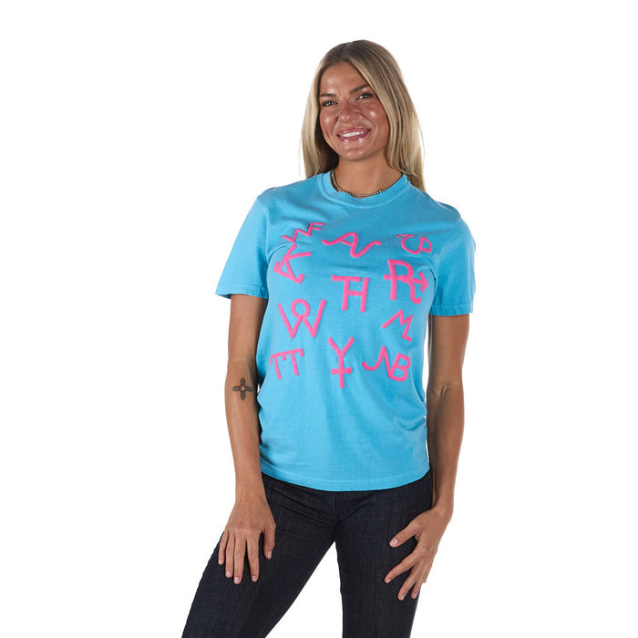 Summer Tees Women's Blue & Pink Branded Tee Shirt