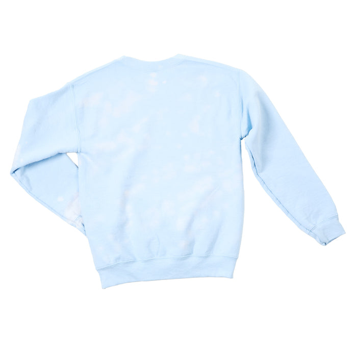 Summer Tees Womens Blue Acid With Pink Texas Sweatshirt