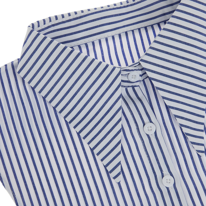 Summer Tees Women's Blue & White Corporate Collar
