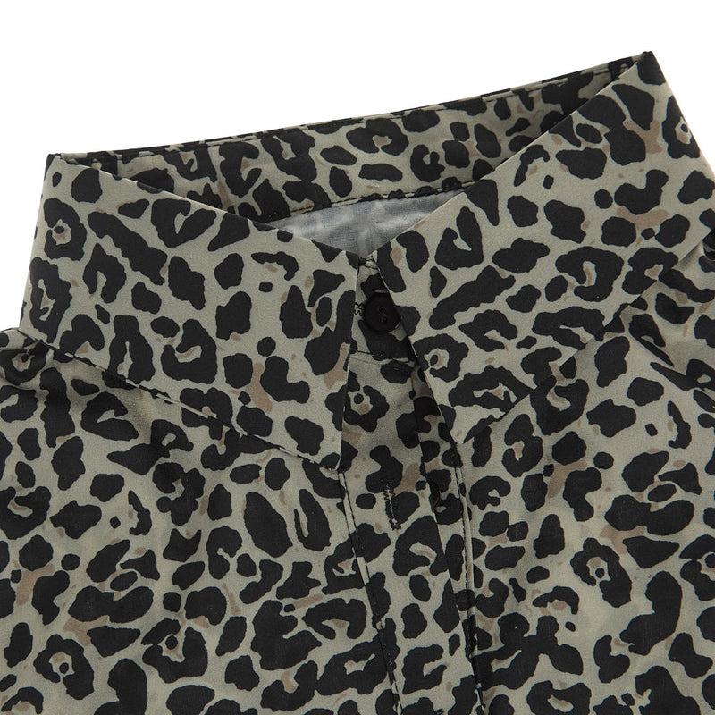 Summer Tees Women's Leopard Corporate Collar