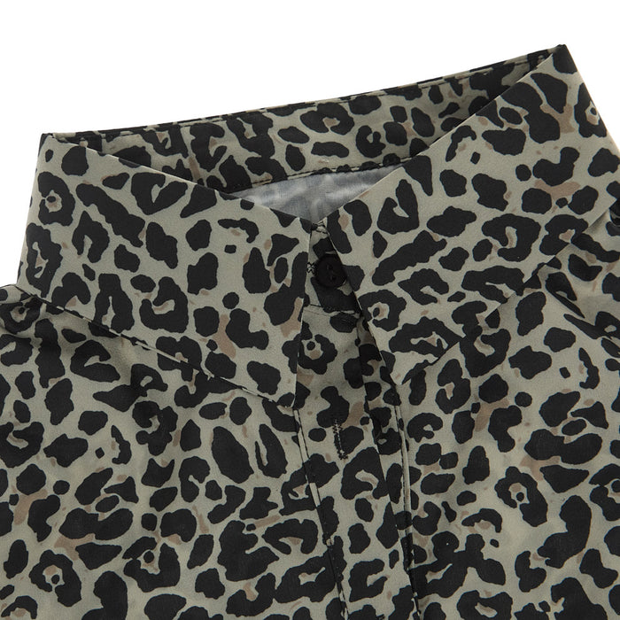 Summer Tees Women's Leopard Corporate Collar