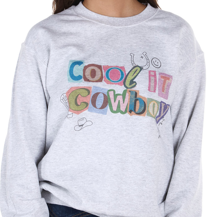 Summer Tees Women's Cool It Cowboy Ash Sweatshirt