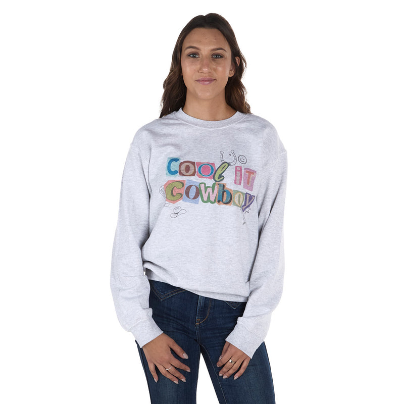 Summer Tees Women's Cool It Cowboy Ash Sweatshirt