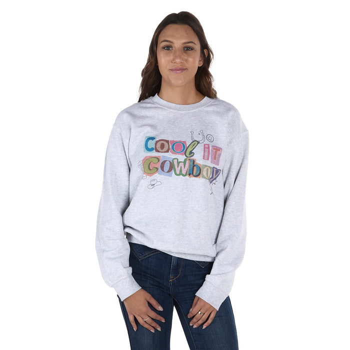 Summer Tees Women's Cool It Cowboy Ash Sweatshirt