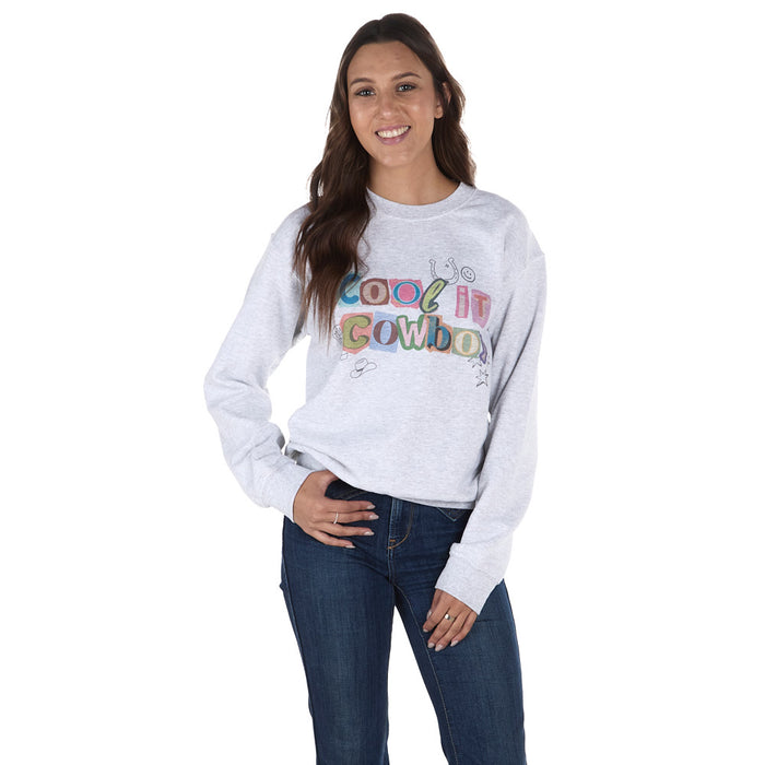 Summer Tees Women's Cool It Cowboy Ash Sweatshirt