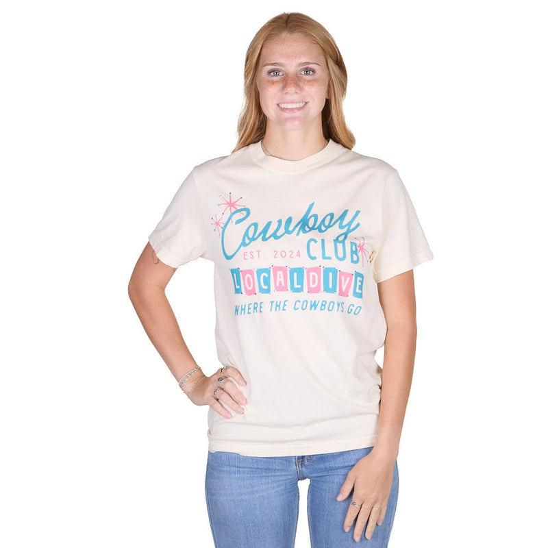 Summer Tees Women's Cowboy Club Local Dive Tee Shirt