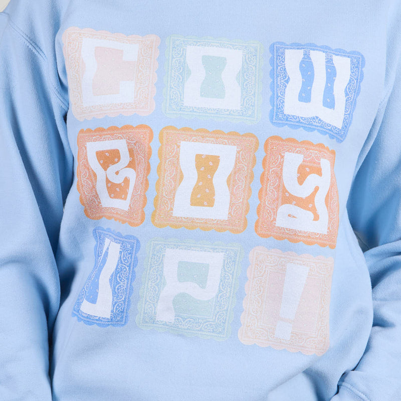 Summer Tees Women's Blue Cowboy Up Sweatshirt