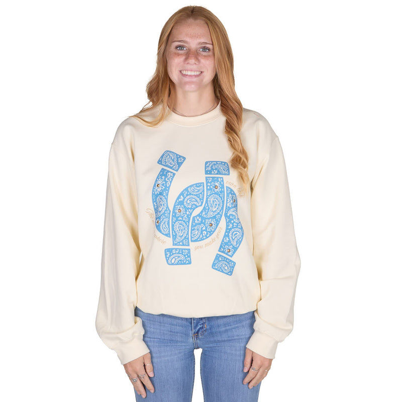 Summer Tees Women's Double Horseshoe Sweatshirt