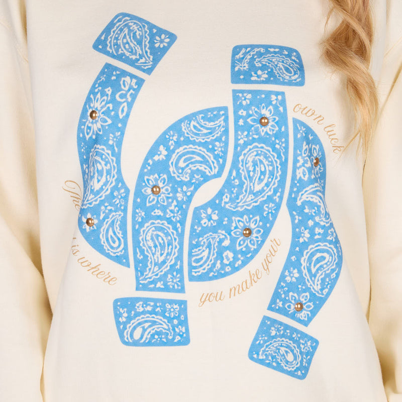 Summer Tees Women's Double Horseshoe Sweatshirt