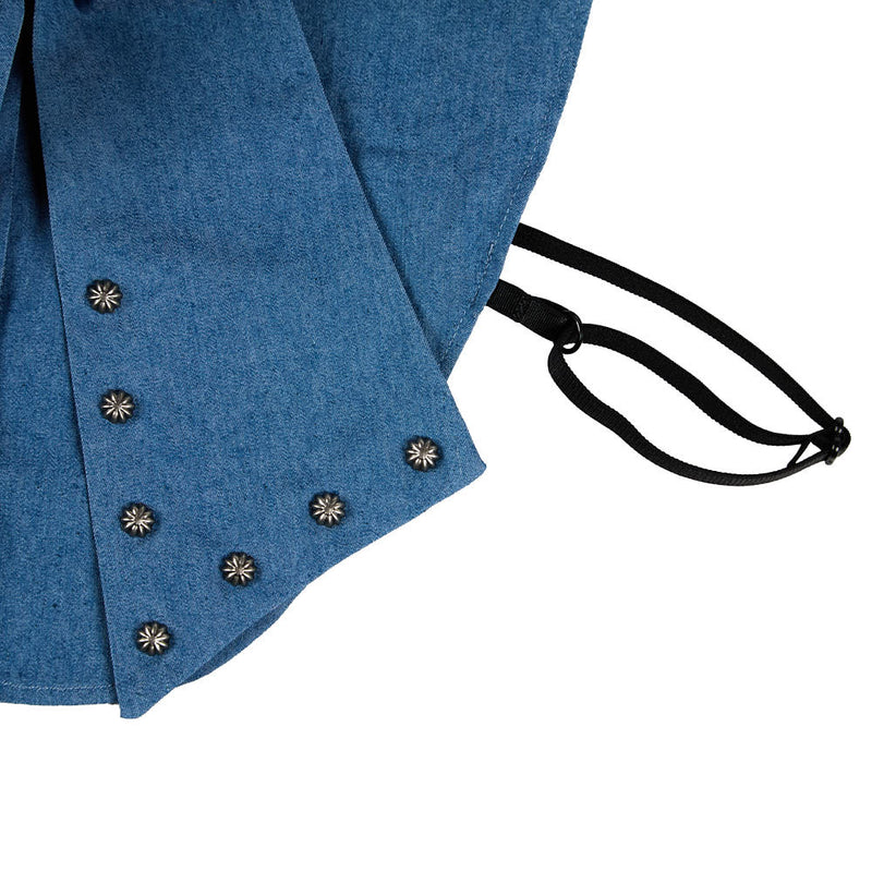 Summer Tees Denim Bow Collar
