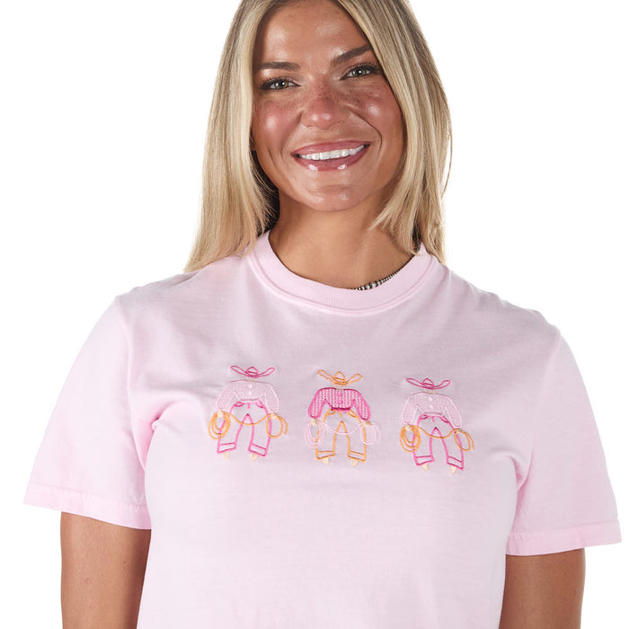 Summer Tees Women's Light Pink Fancy Pants Tee Shirt