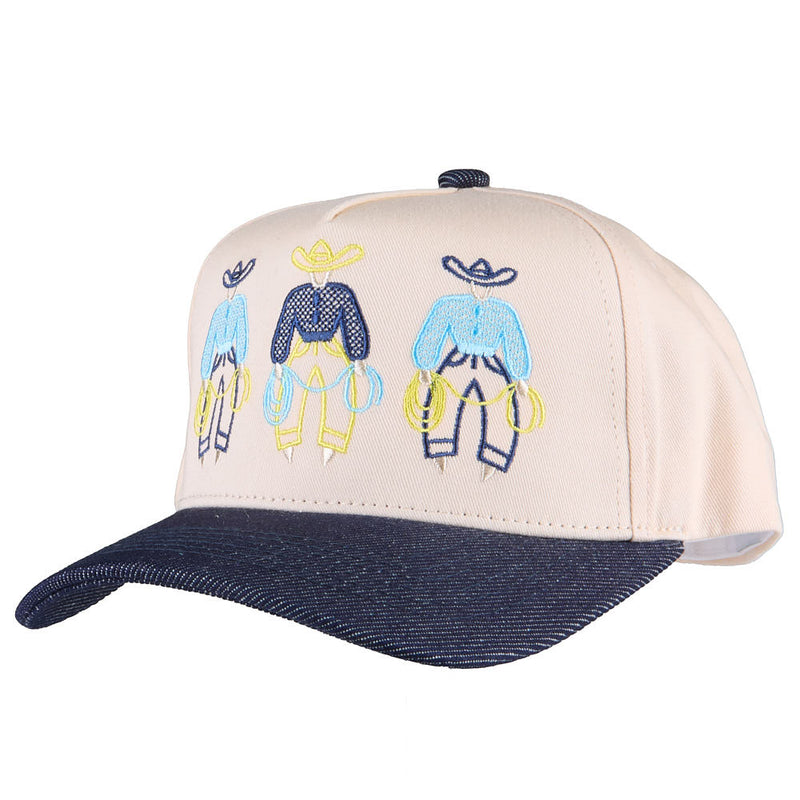 Summer Tees Denim & Natural Fancy Pants Cap