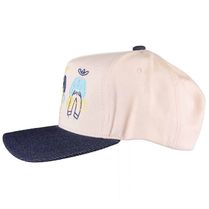 Summer Tees Denim & Natural Fancy Pants Cap