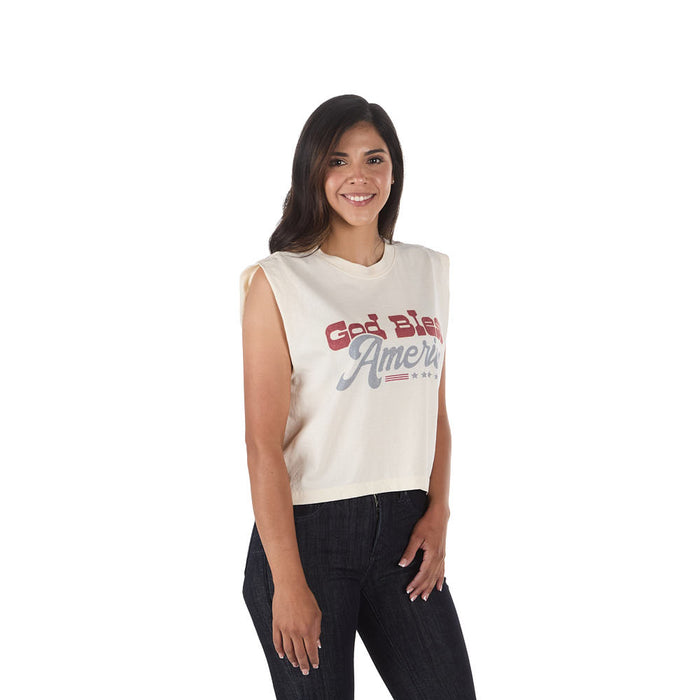 Summer Tees God Bless America Muscle Tank