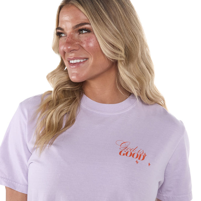 Summer Tees Orchid God Is Good Tee Shirt