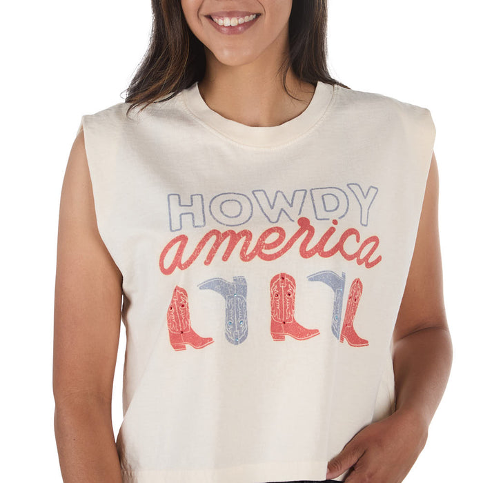 Summer Tees Howdy America Muscle Tank
