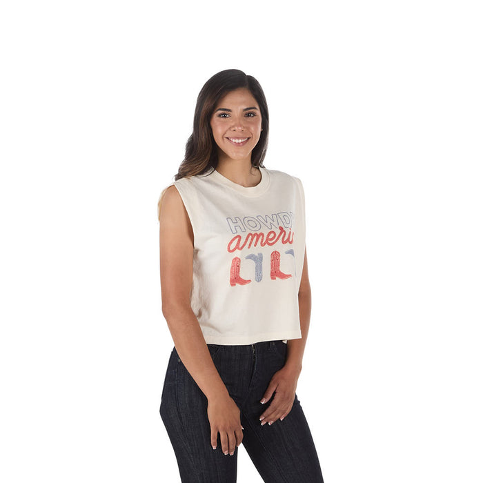 Summer Tees Howdy America Muscle Tank