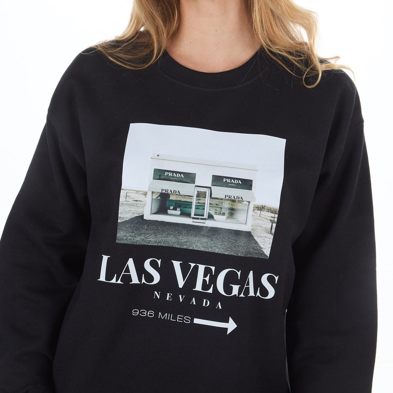 Summer Tees Womens Marfa Black Sweatshirt