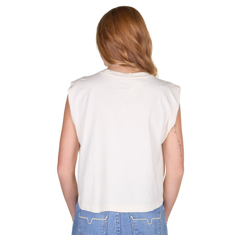 Summer Tees Women's Ivory Oh Shoot Muscle Tank