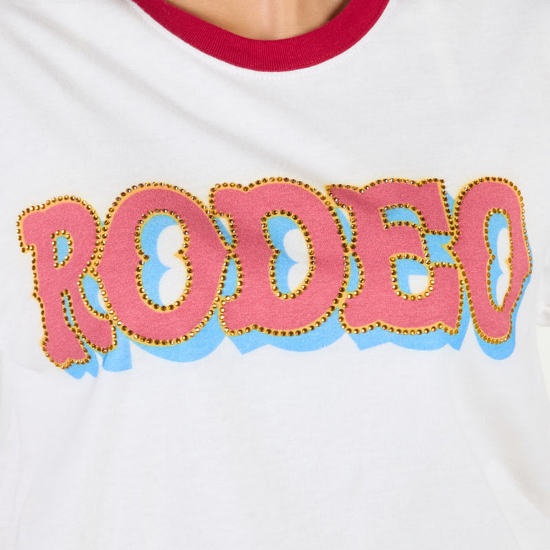 Summer Tees Women's Retro Rodeo Ringer Tee Shirt
