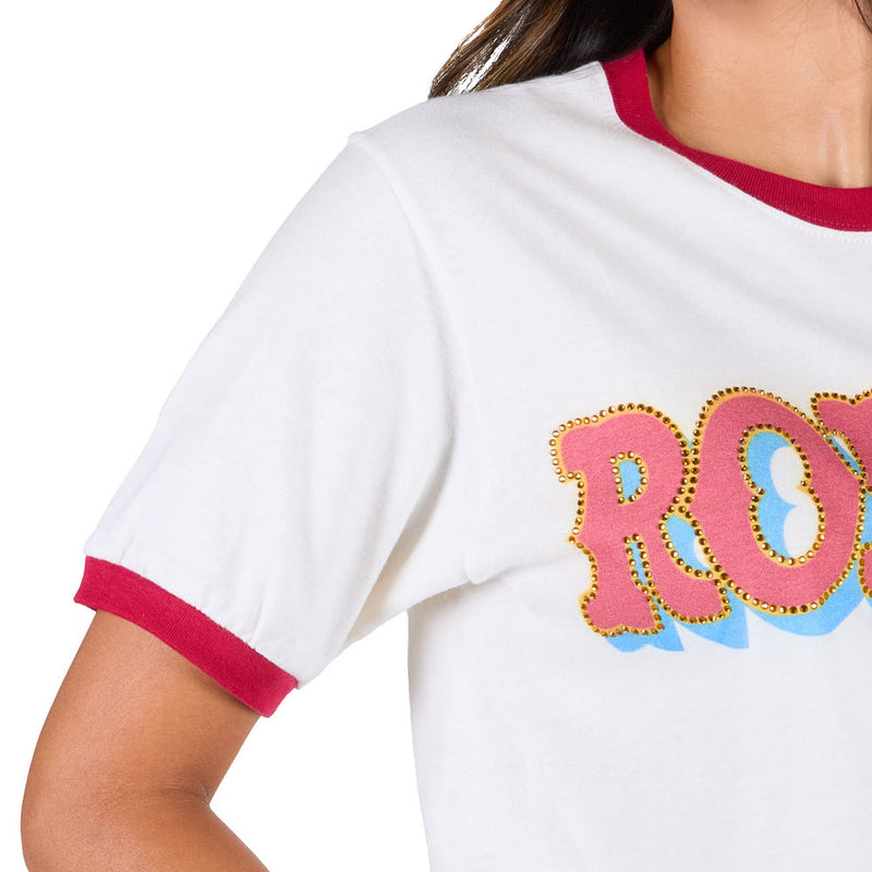 Summer Tees Women's Retro Rodeo Ringer Tee Shirt