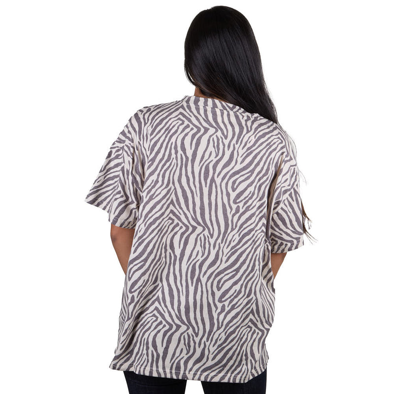 Summer Tees Women's Rhinestone Rodeo Zebra Tee Shirt
