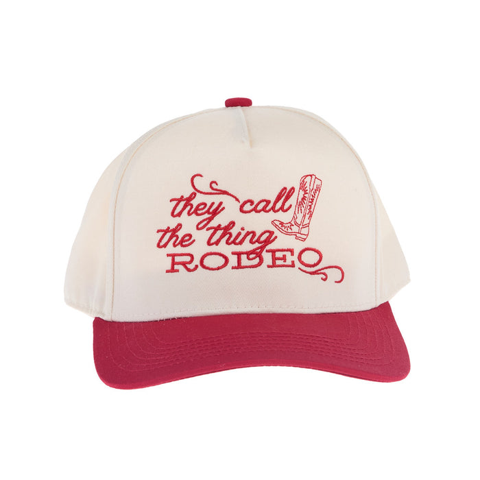 Summer Tees They Call This Thing A Rodeo Red & Natural Cap
