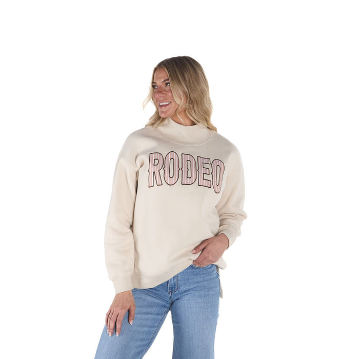 Summer Tees Khaki Rodeo Embroidered Top