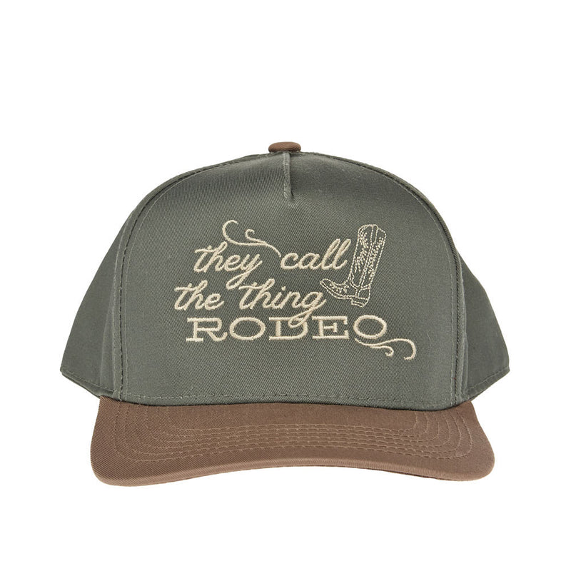 Summer Tees They Call This Thing A Rodeo Green & Khaki Cap