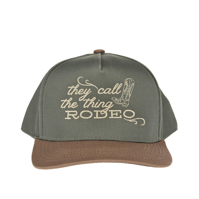 Summer Tees They Call This Thing A Rodeo Green & Khaki Cap