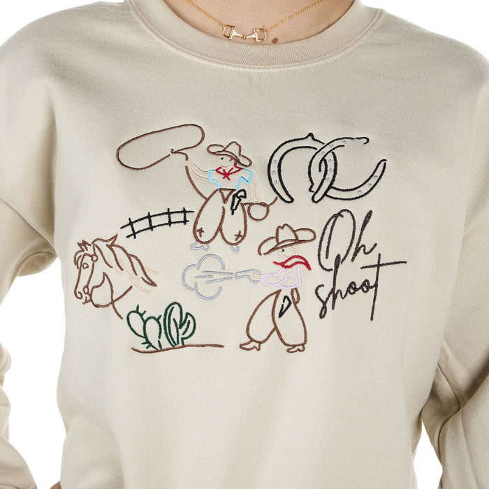 Summer Tees Sand Oh Shoot Embroidered Sweatshirt