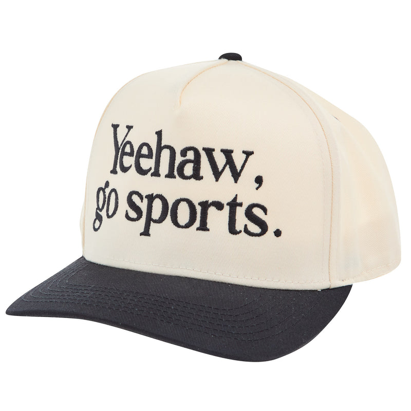 Summer Tees Yeehaw Go Sports Natural/Black Cap