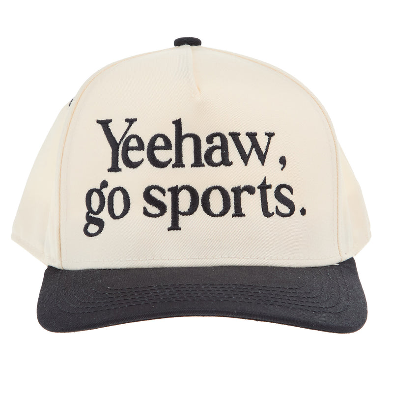 Summer Tees Yeehaw Go Sports Natural/Black Cap