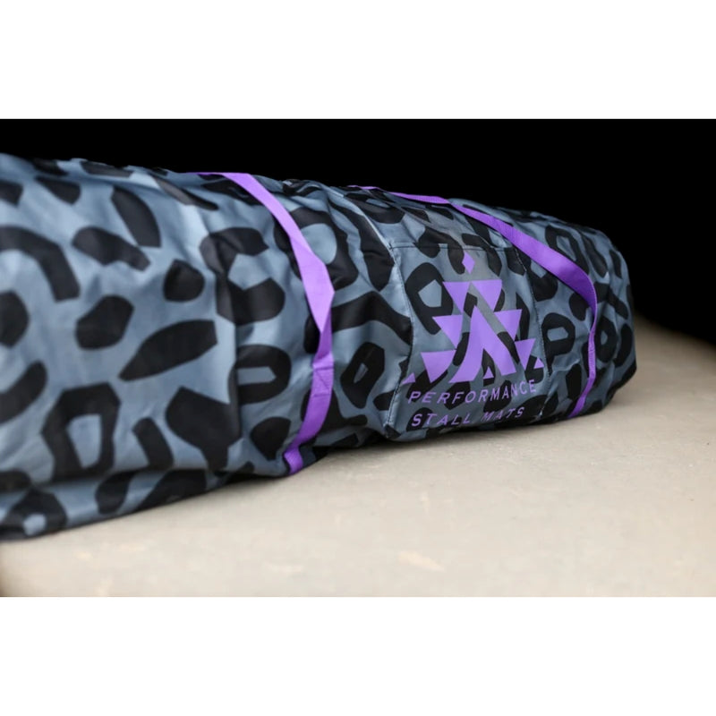 Performance Stall Mats Portable Mat Storage Bag 6x9 Grey Leopard