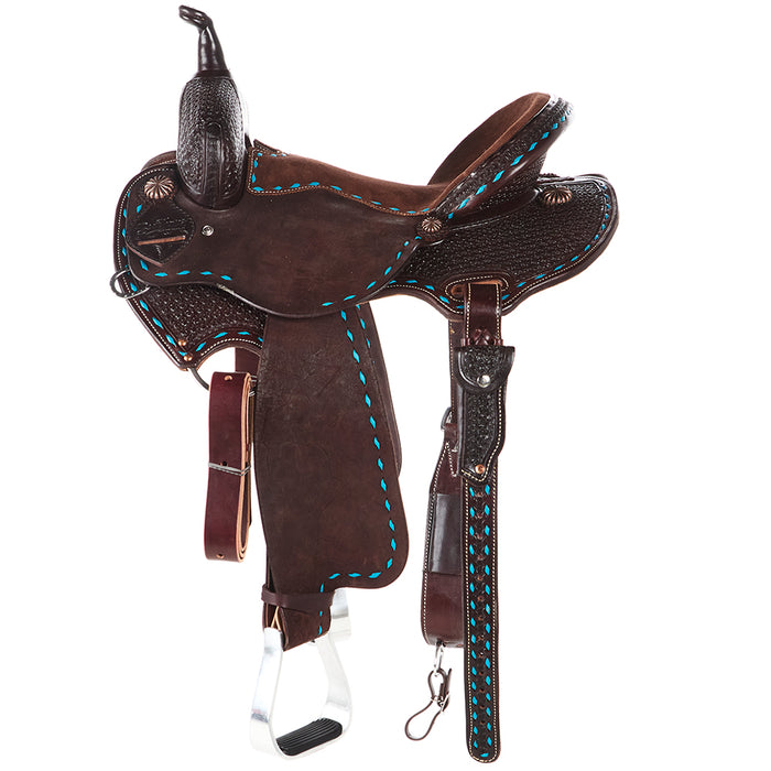 Scott Thomas Custom Saddles Chocolate Snowflake 15in Barrel Saddle