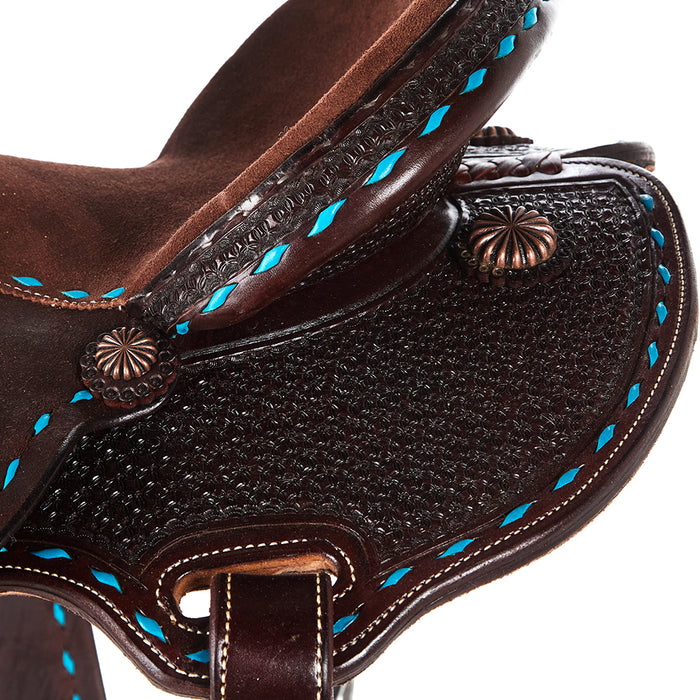 Scott Thomas Custom Saddles Chocolate Snowflake 15in Barrel Saddle