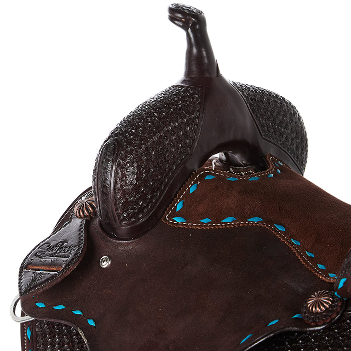 Scott Thomas Custom Saddles Chocolate Snowflake 15in Barrel Saddle