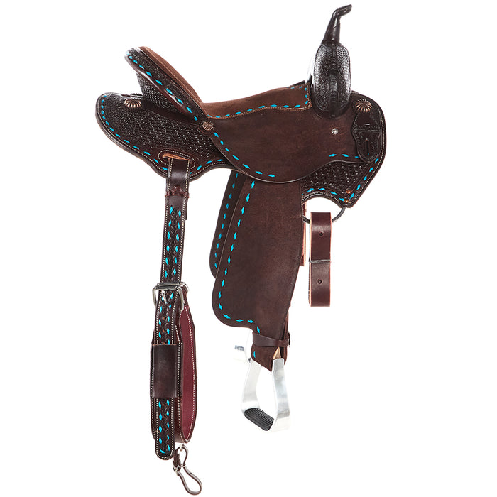 Scott Thomas Custom Saddles Chocolate Snowflake 15in Barrel Saddle